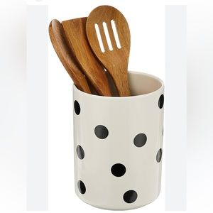 Kate Spade Utensil Holder with Wooden Spoons